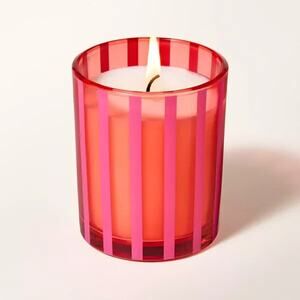 Kate Spade New York Target Mini Scented Candle Pink Striped Glass Jar 3.5oz NEW